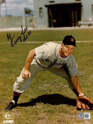 George Kell Autographed/Signed Detroit Tigers 8x10 Photo HOF Beckett 50410