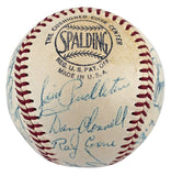 1954 Braves (23) Aaron, Mathews Signed Giles Onl Baseball Graded 7 PSA & JSA LOA