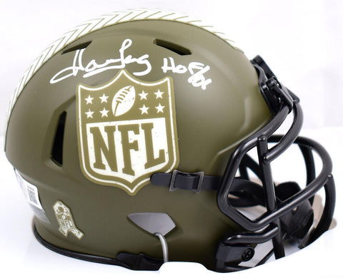 Howie Long Signed NFL Salute to Service Speed Mini Helmet-Beckett W Hologram