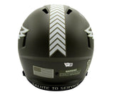 DeVonta Smith Signed Full Size Salute To Service Replica Helmet Eagles Fanatics