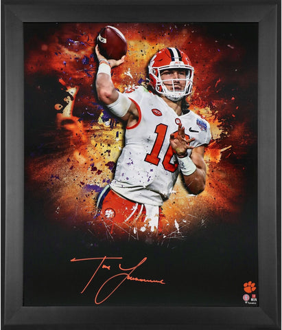 Trevor Lawrence Clemson Tigers Framed Autograph 20" x 24" In Focus Photo