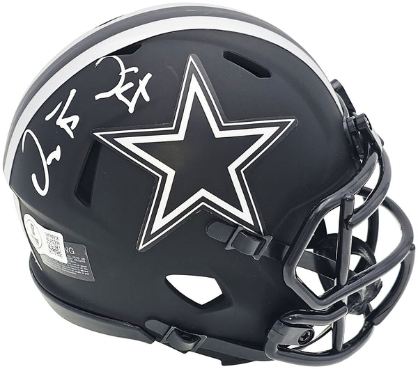 DEZ BRYANT AUTOGRAPHED COWBOYS ECLIPSE BLACK SPEED MINI HELMET BECKETT 230221