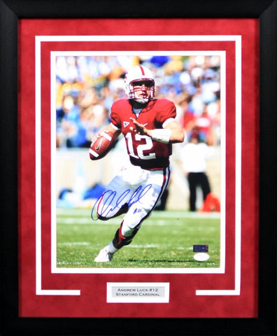 ANDREW LUCK AUTOGRAPHED STANFORD CARDINAL 11x14 FRAMED PHOTO JSA