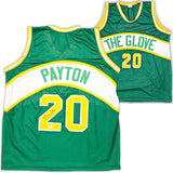 SEATTLE SUPERSONICS GARY PAYTON AUTOGRAPHED GREEN JERSEY JSA STOCK #215724