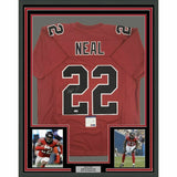 FRAMED Autographed/Signed KEANU NEAL 33x42 Atlanta Color Rush Jersey PSA/DNA COA
