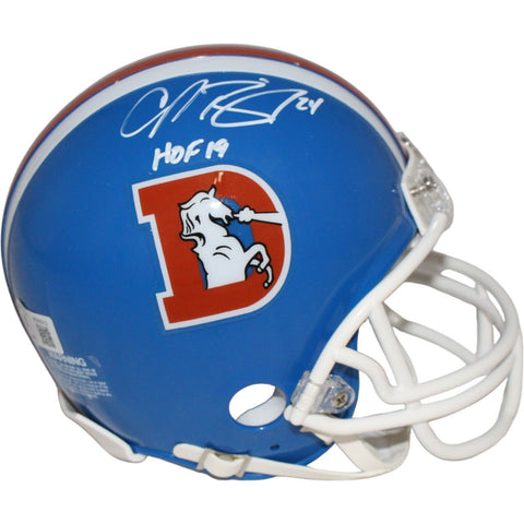 Champ Bailey Signed Denver Broncos TB VSR4 Mini Helmet Beckett 42234