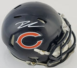 Roschon Johnson Signed Chicago Bears Mini Helmet (Beckett) 2023 Draft Pick / R.B