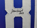 SEAHAWKS STEVE LARGENT AUTOGRAPHED FRAMED BLUE JERSEY "HOF 95" MCS HOLO 197164