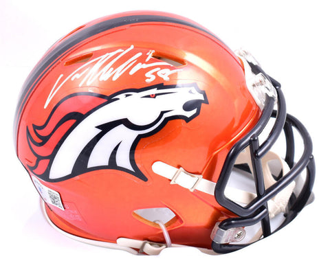 Von Miller Signed Denver Broncos Flash Speed Mini Helmet- WR64749 Beckett W Holo