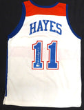 Washington Bullets Elvin Hayes Autographed White Jersey Beckett BAS QR #BS30068