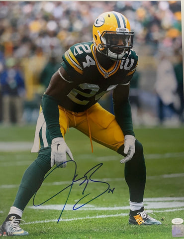 Packers Super Bowl XLV Champ Corner JARRETT BUSH Signed 16X20 Photo #1 AUTO JSA