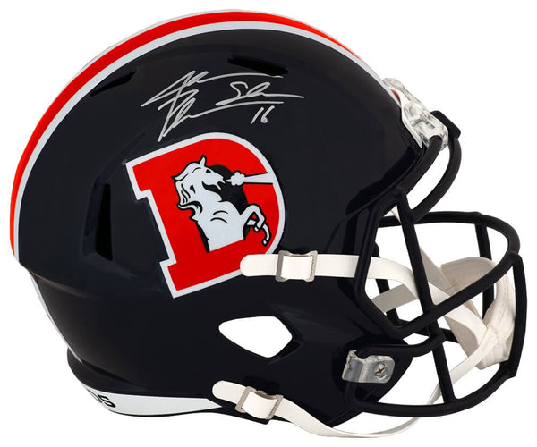 Jake Plummer Signed Broncos Color Rush Riddell F/S Rep Helmet w/Snake - (SS COA)