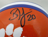 BRIAN DAWKINS AUTOGRAPHED CLEMSON ORANGE MINI HELMET IN BLACK BECKETT 185361