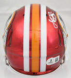 John Riggins Autographed Redskins Chrome Speed Mini Helmet - Beckett Holo