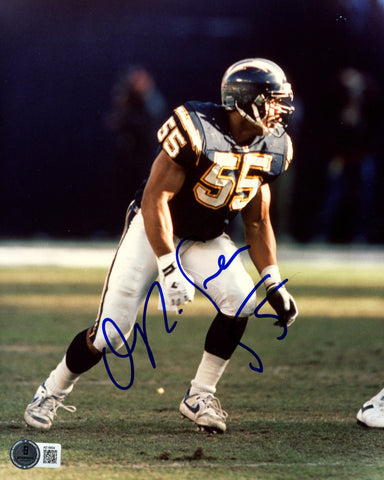 Junior Seau Autographed 8x10 Photo San Diego Chargers Beckett BAS #AE16604