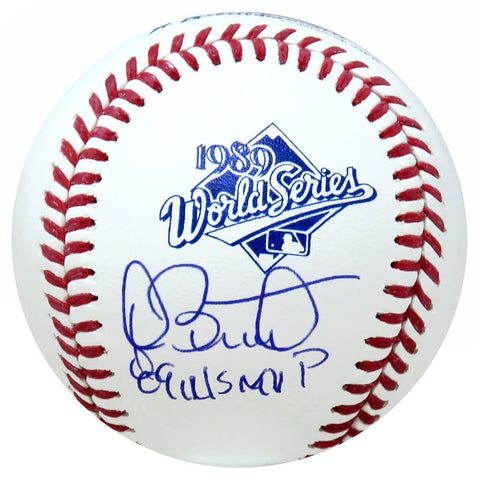 A's DAVE STEWART Signed Rawlings 1989 World Series Baseball w/89 WS MVP - SS