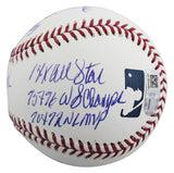 Reds Johnny Bench "Career Stat" Signed Oml LE #10/12 Baseball Fanatics #A673181