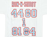 Houston Oilers Run & Shoot Signed White Jersey 5 Sigs Warren Moon Beckett Wit