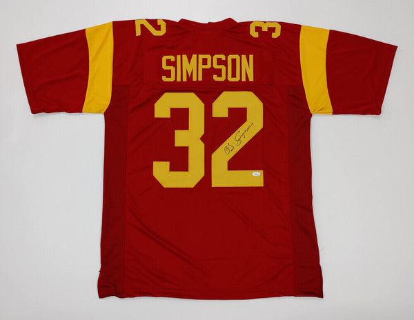 O. J. Simpson Signed USC Trojans Maroon Jersey (JSA COA) 1973 NFL MVP / Bills