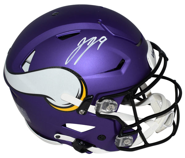 JJ McCARTHY SIGNED MINNESOTA VIKINGS AUTHENTIC SPEEDFLEX HELMET BECKETT