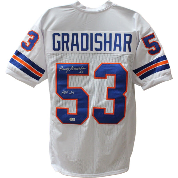 Randy Gradishar Autographed/Signed Pro Style White Jersey HOF Beckett 44681
