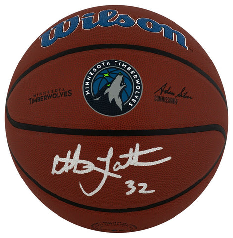 Christian Laettner Signed Timberwolves Wilson Alliance NBA Basketball - (SS COA)