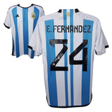 Enzo Fernandez Signed Argentina Soccer Jersey #24 with Beckett Witness