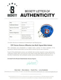 Tom Nalen Gary Zimmerman +3 Signed Denver Broncos VSR4 Mini Helmet Beckett 55423