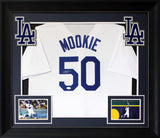 Mookie Betts Authentic Signed White Pro Style Framed Jersey Autographed JSA 2