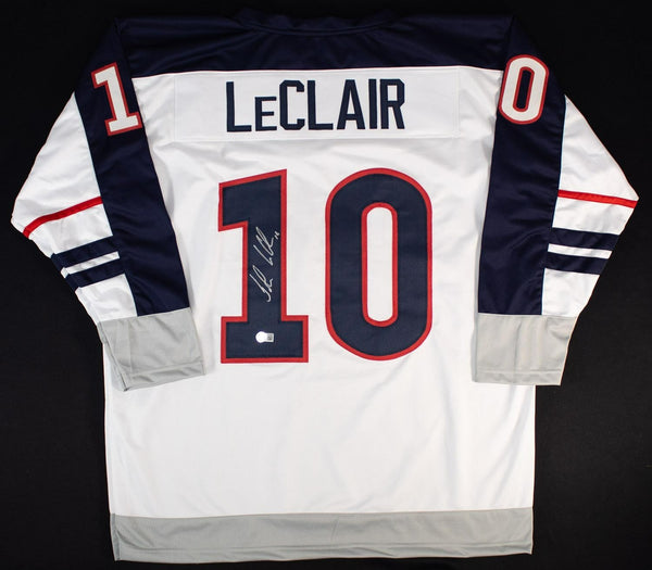 John Leclair Signed 1996 Team USA World Cup of Hockey Jersey (Beckett) Flyers LW