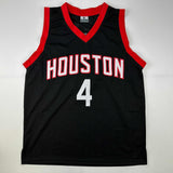 Autographed/Signed Jalen Green #4 Houston Black Basketball Jersey JSA COA