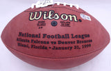 Joe Namath Autographed SB Logo NFL Leather Football Good Luck Beckett BJ25167
