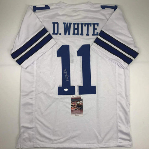 Autographed/Signed DANNY WHITE Dallas White Football Jersey JSA COA Auto