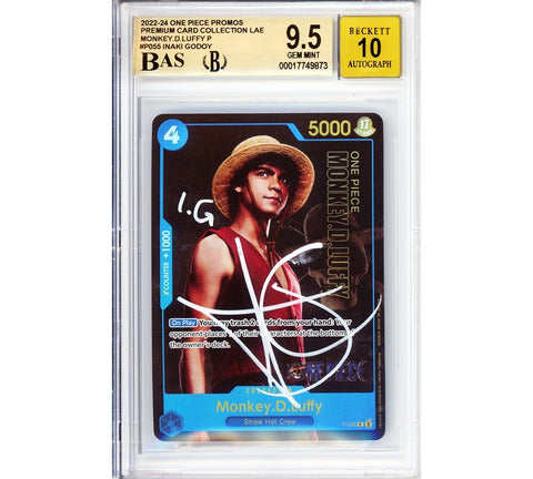 Inaki Godoy Signed One Piece Monkey D. Luffy Live Action P-055 Graded Game Card