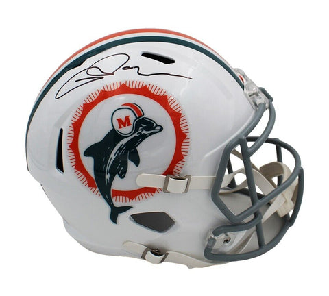 Jordan Poyer Signed Miami Dolphins Speed Full Size Throwback Tribute NFL Helmet