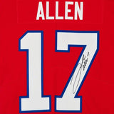 Josh Allen Buffalo Bills Signed Red Nike Color Rush Limited Jersey Beckett BAS