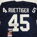 Autographed/Signed RUDY RUETTIGER Notre Dame Irish Blue Jersey JSA COA