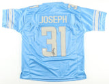 Kerby Joseph Signed Detroit Lions Jersey (JSA COA) 2022 3rd Round Draft Pick D.B