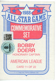 Bobby Doerr Autographed Boston Red Sox 1989 Topps All Star #11 Beckett 56066