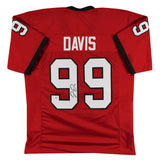 Georgia Jordan Davis Authentic Signed Red Pro Style Jersey JSA Witnessed 2