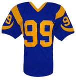 Aaron Donald Signed Blue Throwback Custom Football Jersey - (JSA COA)