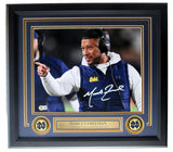 Marcus Freeman Coach Notre Dame Autographed 11x14 Photo Framed Beckett 207803