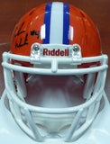 DESHAUN WATSON AUTOGRAPHED CLEMSON ORANGE SPEED MINI HELMET BECKETT 113704