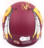 Ricky Sanders Autographed Washington Amp Speed Mini Helmet- Beckett W Hologram