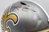 Alvin Kamara Autographed Flash Gold Full Size Helmet Saints Beckett QR #1W403133