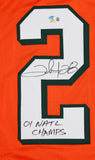 Clinton Portis Signed Orange College Style Jersey w/Natl Champs- Beckett W Holo