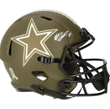 Micah Parsons Dallas Cowboys Autographed Salute to Service Mini Helmet Fanatics