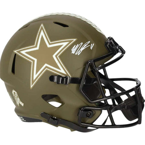 Micah Parsons Dallas Cowboys Autographed Salute to Service Mini Helmet Fanatics