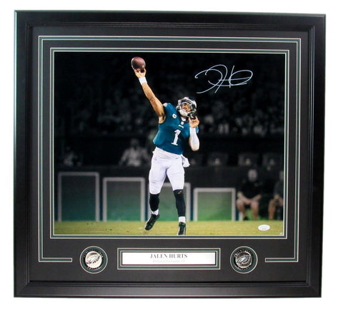 Jalen Hurts Signed/Autographed 16x20 Photo Eagles Framed JSA 189991