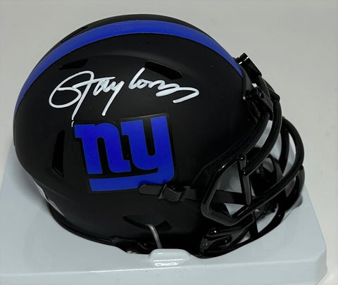 NY Giants LAWRENCE TAYLOR Signed Riddell ECLIPSE Speed Mini Helmet AUTO - BAS